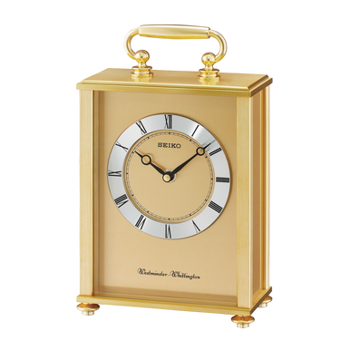 Seiko QHJ201GLH chiming desk and table clock