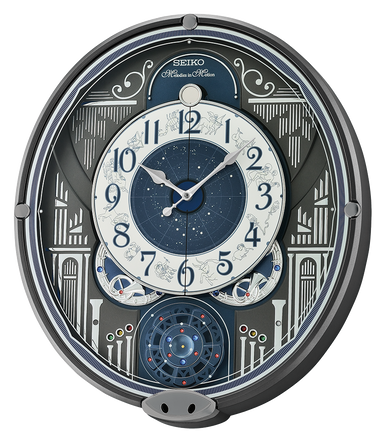 Seiko QXM393NRH Melodies in Motion musical wall clock